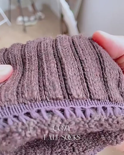 COZY FLEX RIBBED CREW SOCKS